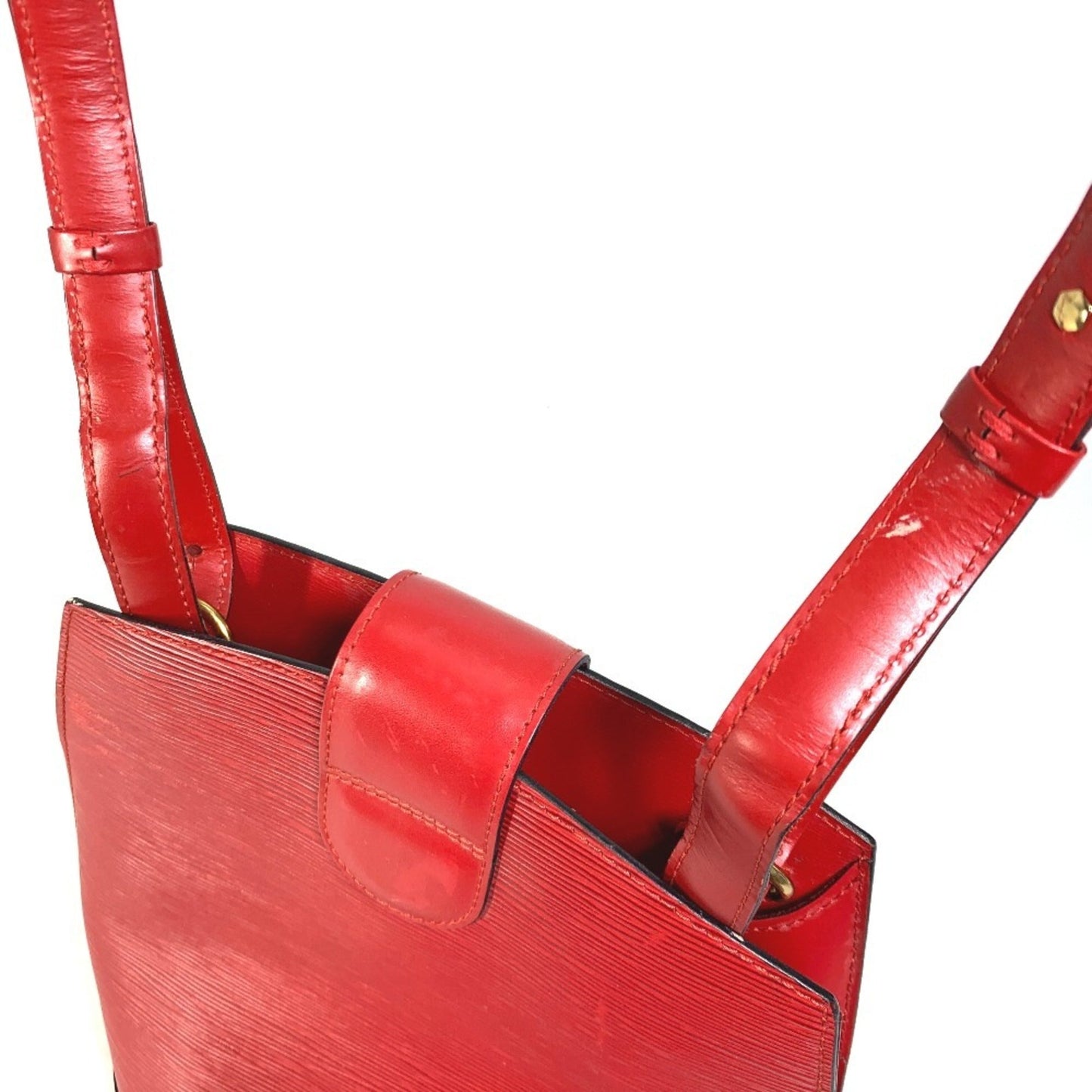 Louis Vuitton Castilian Red Red Color Epi Leather Shoulder Bag