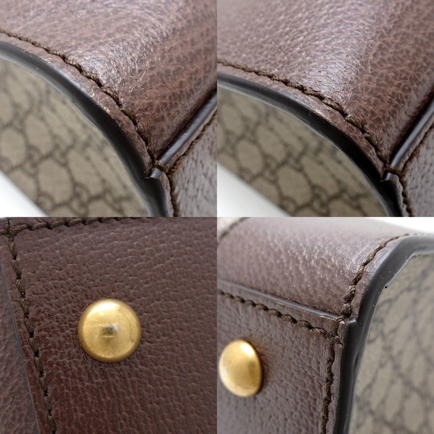 Gucci Beige Gg Supreme Leather Handbag