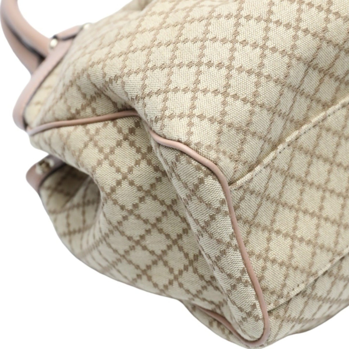 Gucci Diamante Beige Gg Canvas Handbag Tote Bag