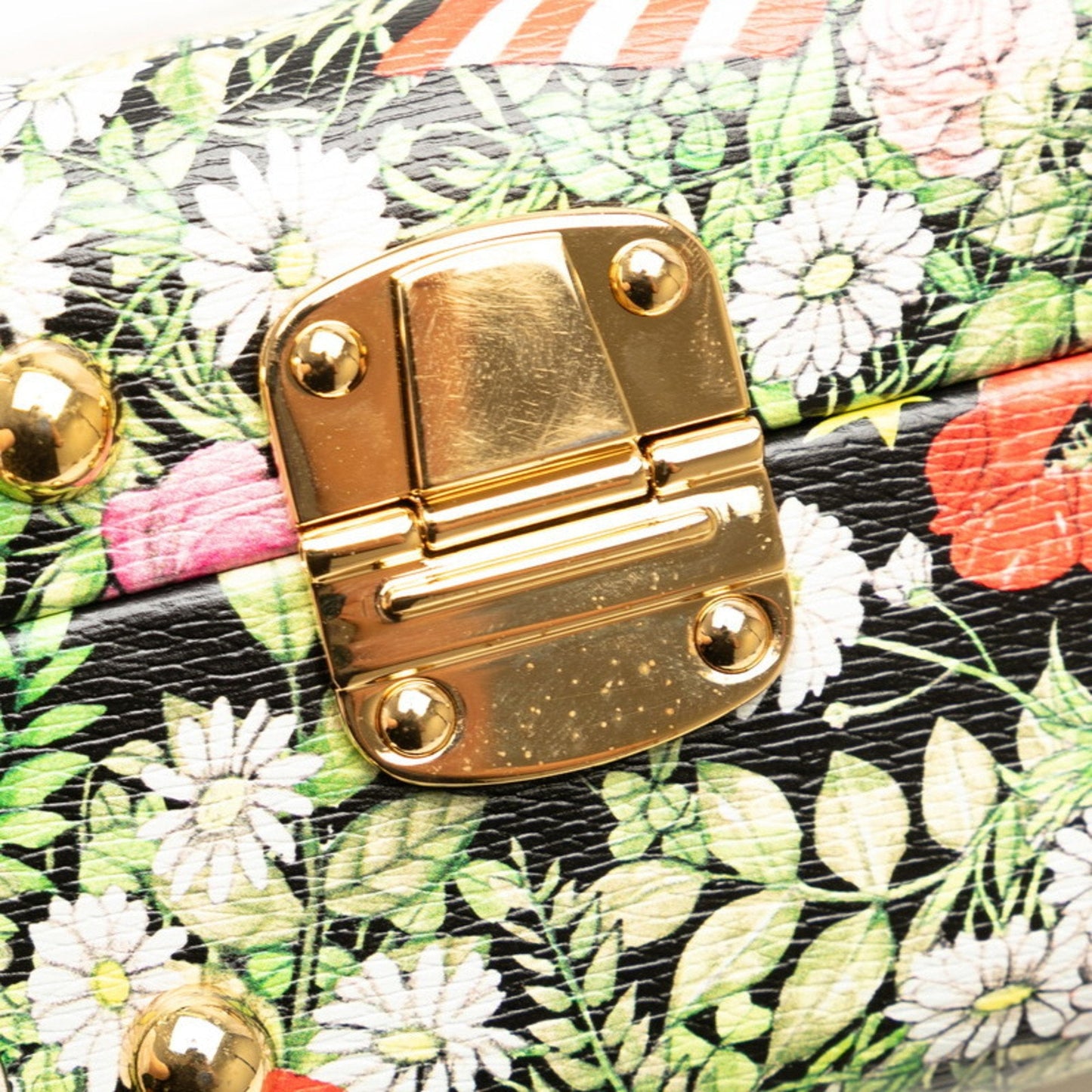 Gucci Ivory Multi-Color Leather Shoulder Bag
