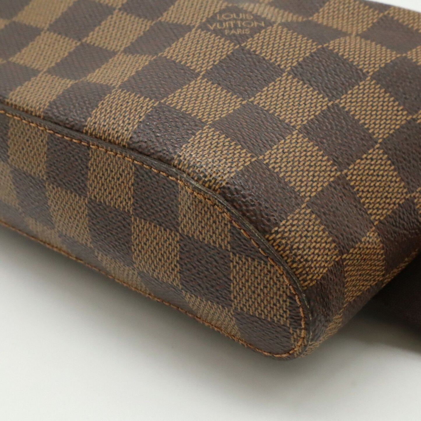 Louis Vuitton Brown Pvc Pouch Shoulder Bag Sling Bag