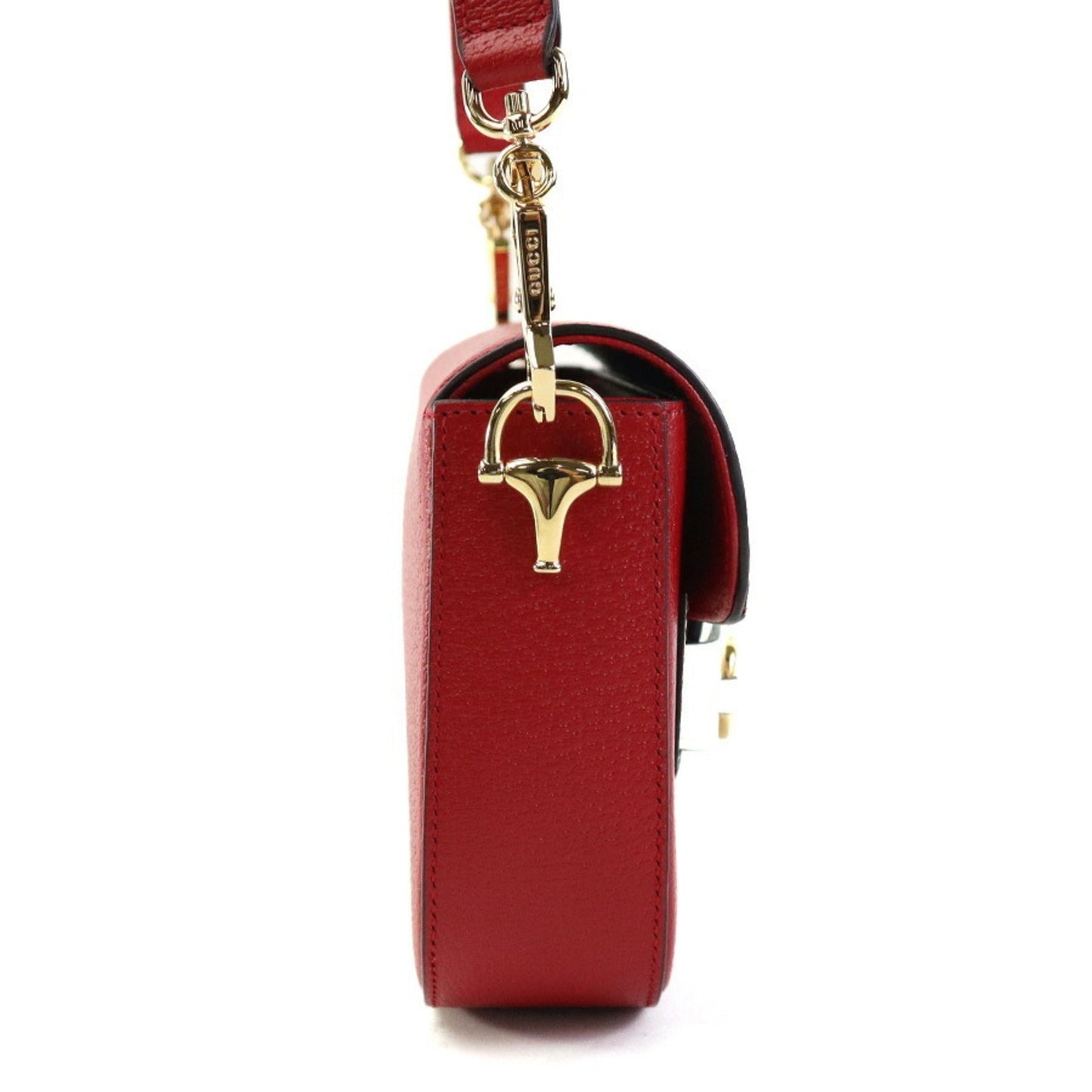 Gucci Red Color White Leather Shoulder Bag