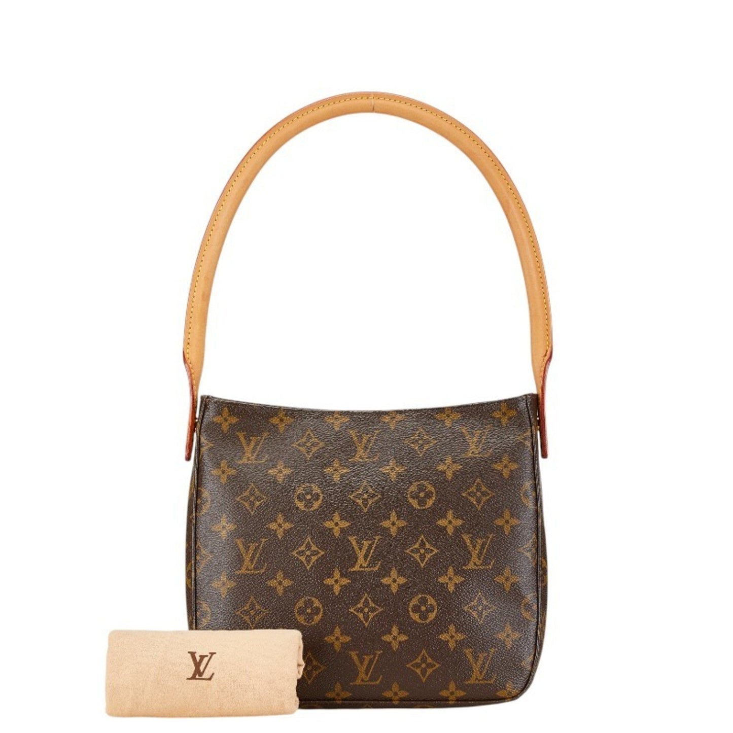 Louis Vuitton Brown Pvc Leather Handbag Shoulder Bag