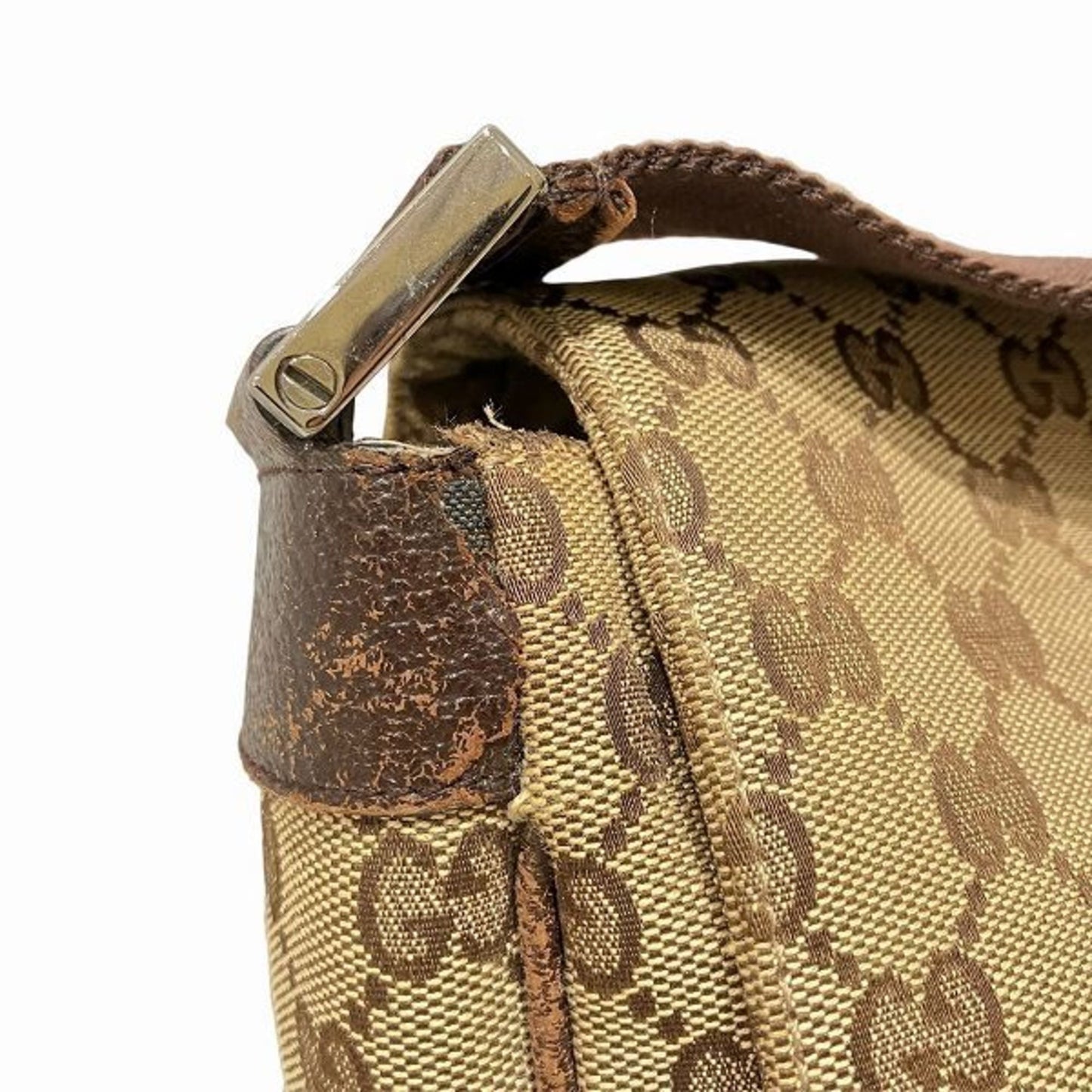 Gucci Brown Canvas Shoulder Bag