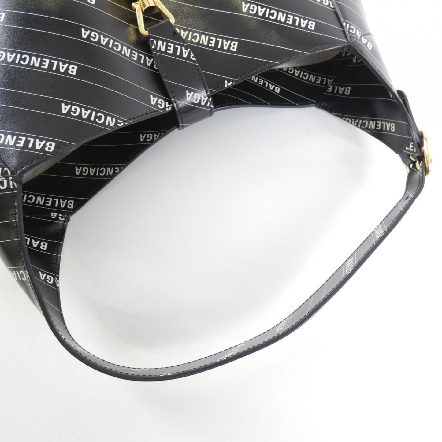 Gucci Black White Leather Shoulder Bag