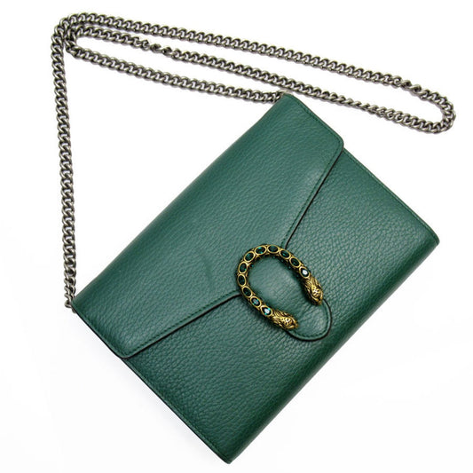 Gucci Green Leather Shoulder Bag ()