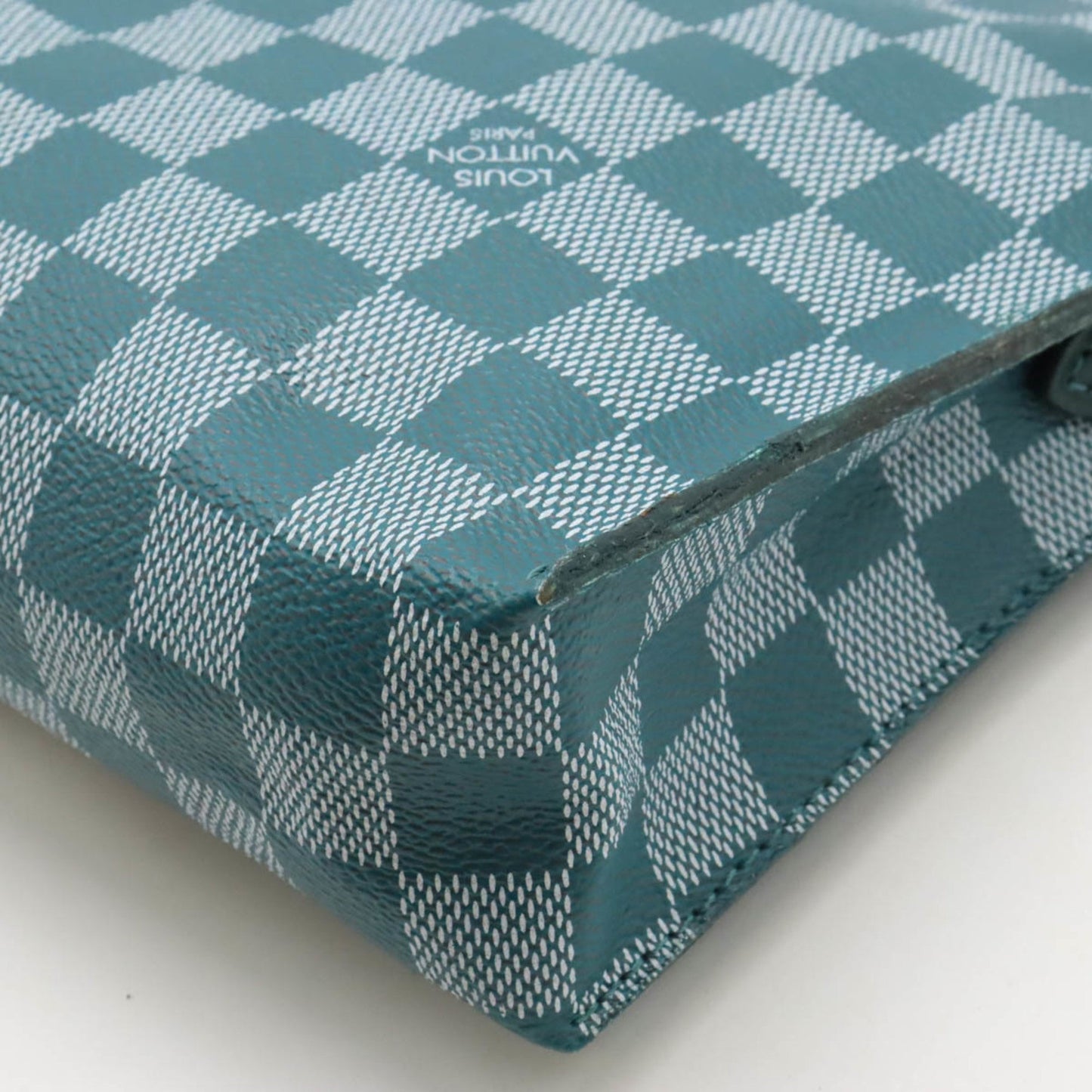 Louis Vuitton Cyan Pvc Clutch Bag Shoulder Bag