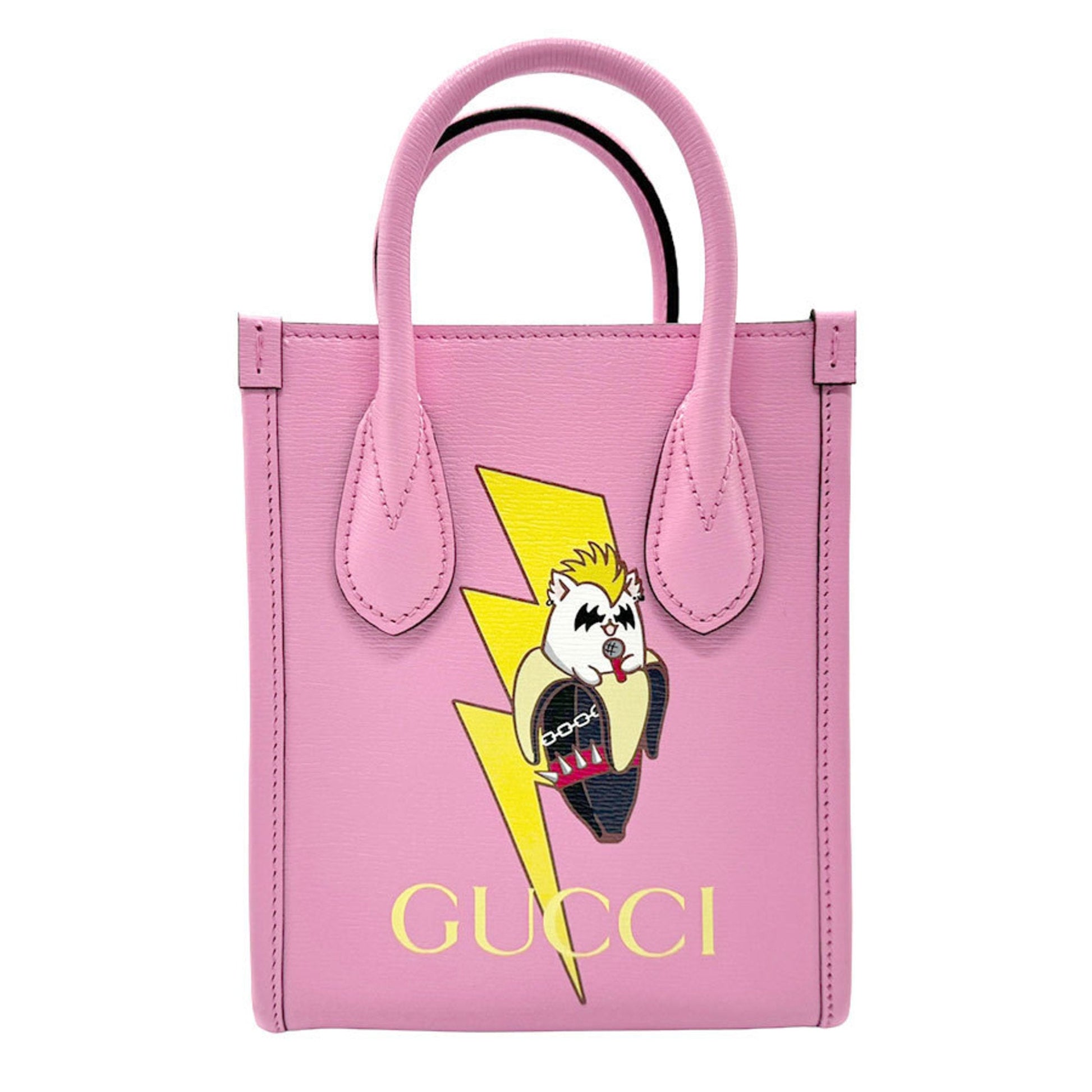 Gucci Pink Leather Handbag Shoulder Bag ()