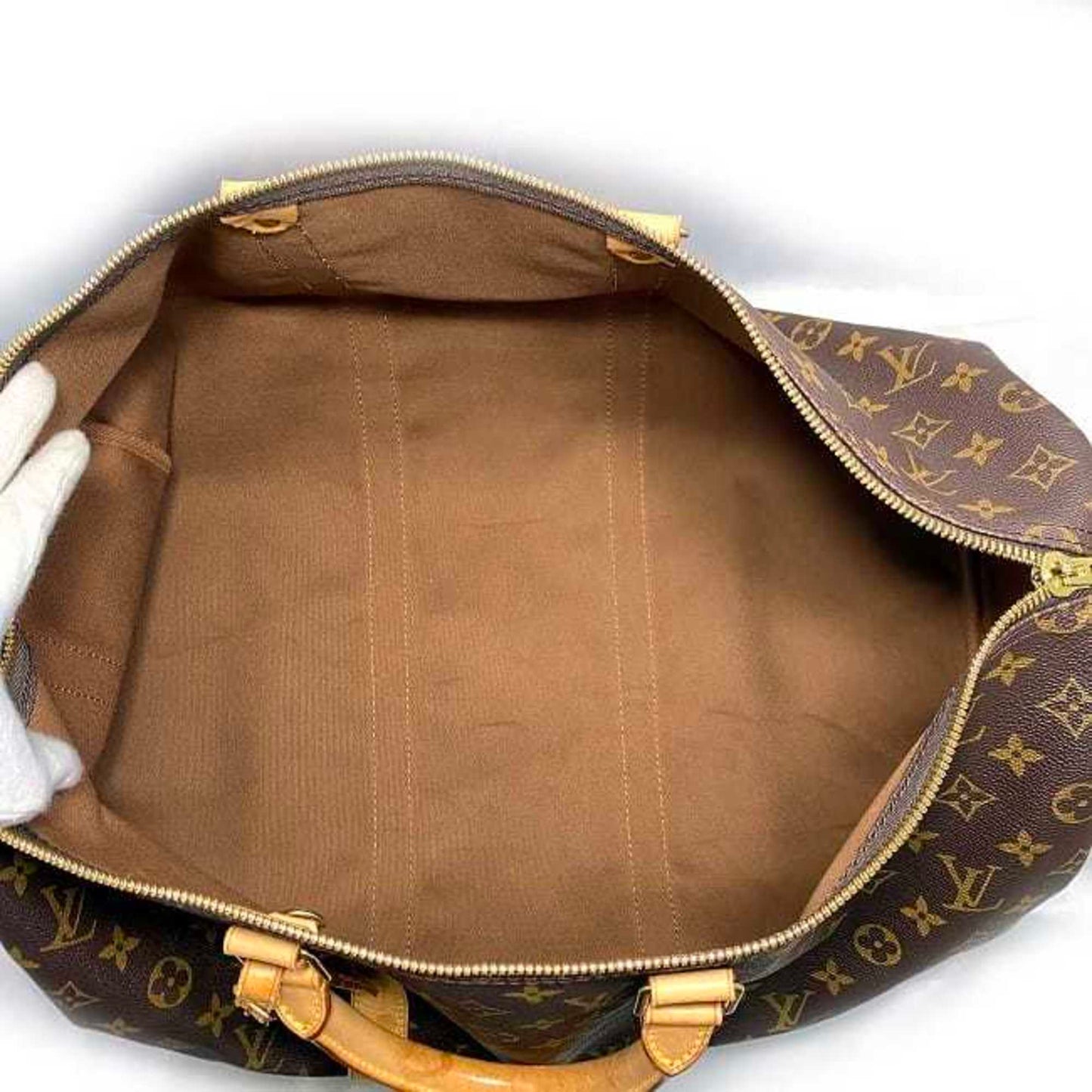 Louis Vuitton Monogram Beige Brown Monogram Monogram Boston Bag Handbag Shoulder Bag