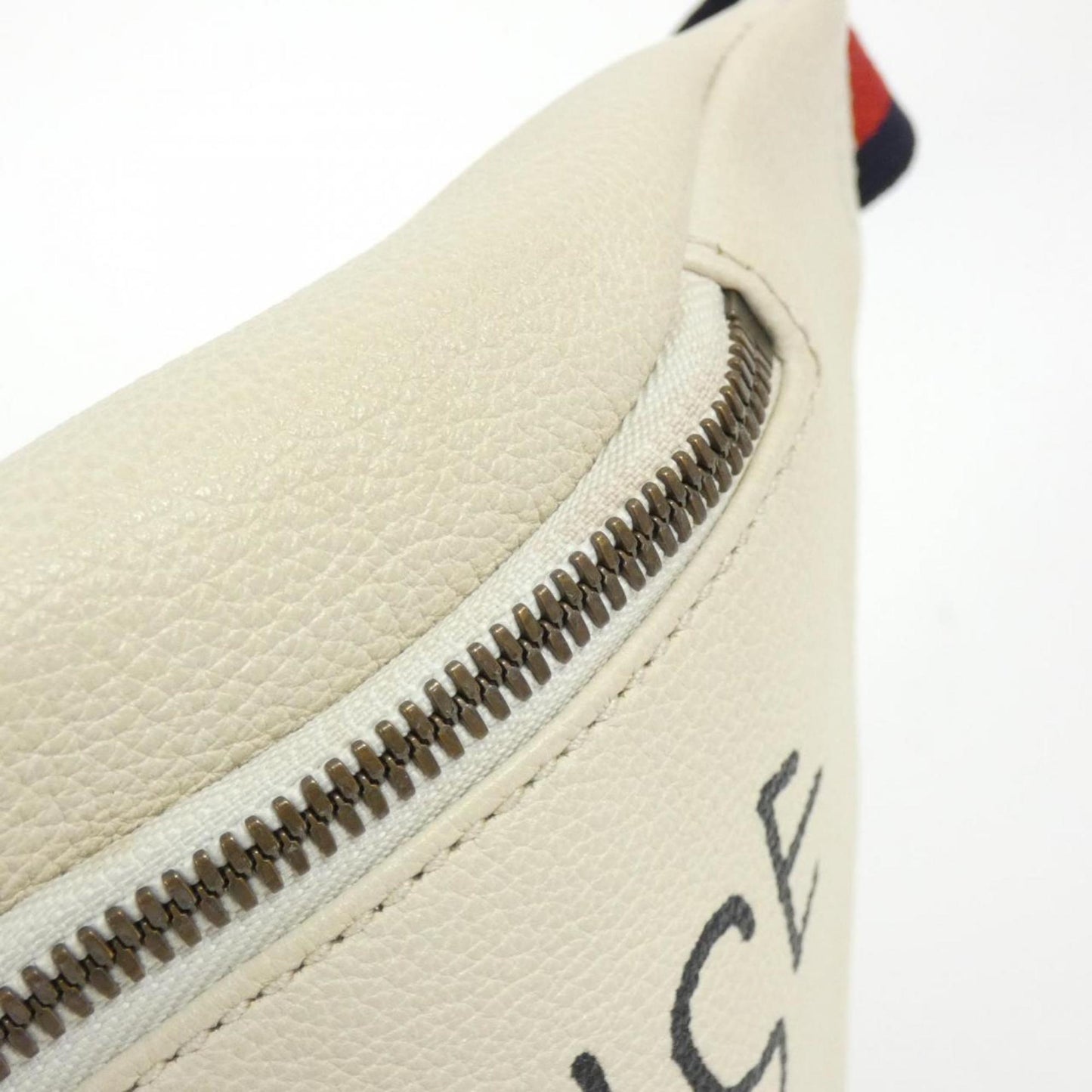 Gucci White Leather Fanny Pack