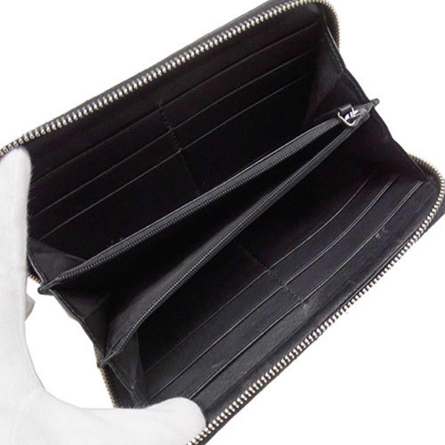 Gucci Black Leather Long Wallet (Bi-Fold)