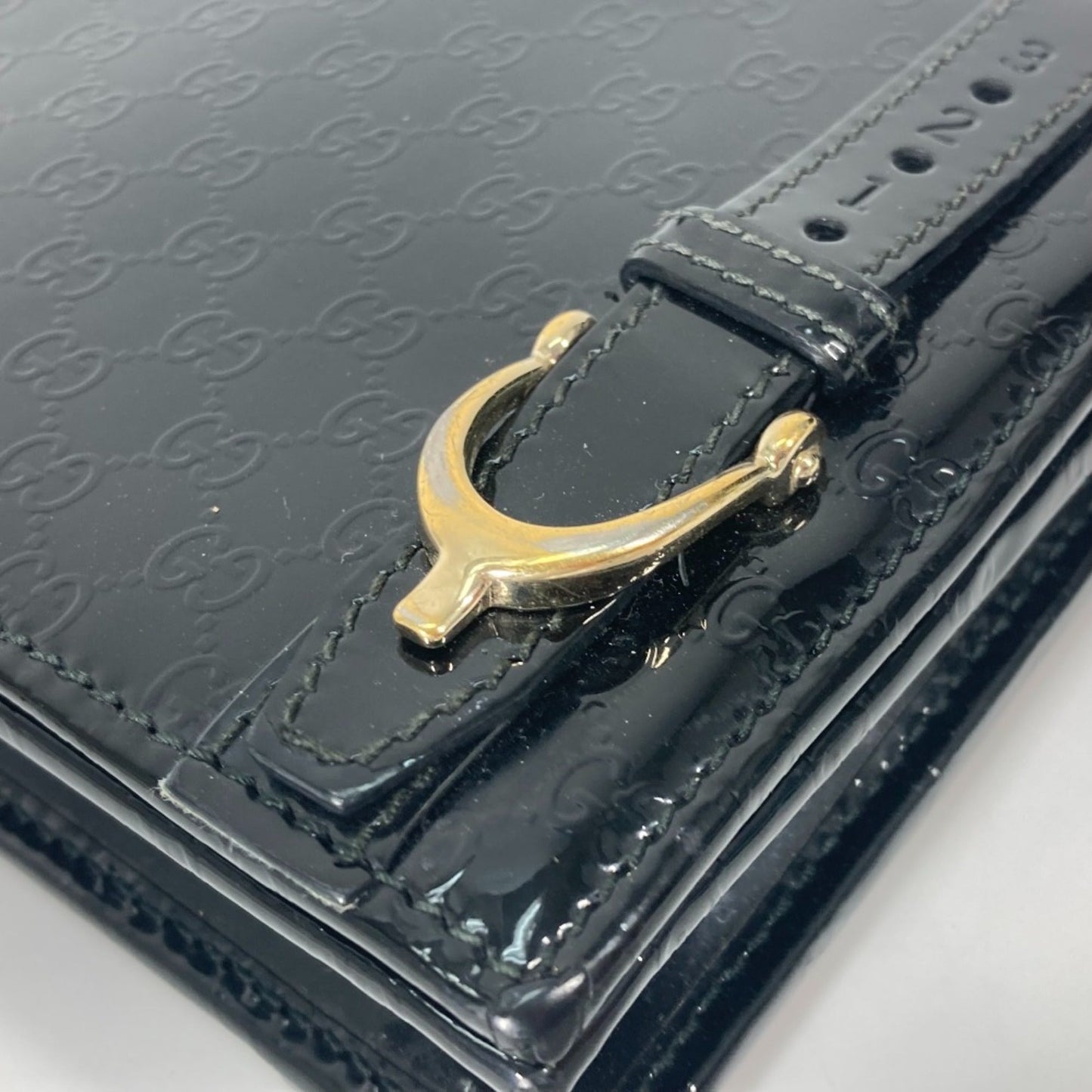 Gucci Black Patent Leather Shoulder Bag