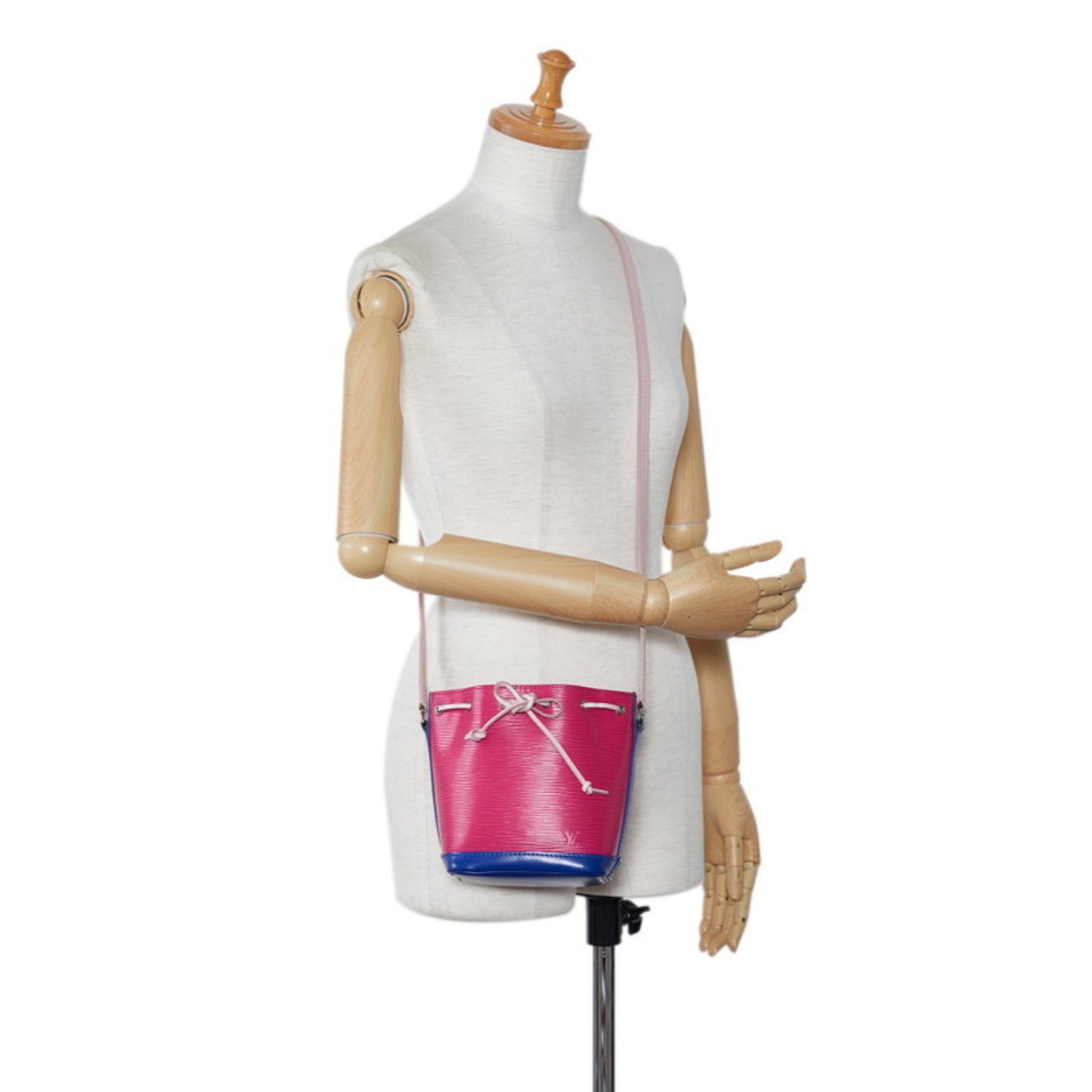 Louis Vuitton Blue Hot Pink Leather Shoulder Bag
