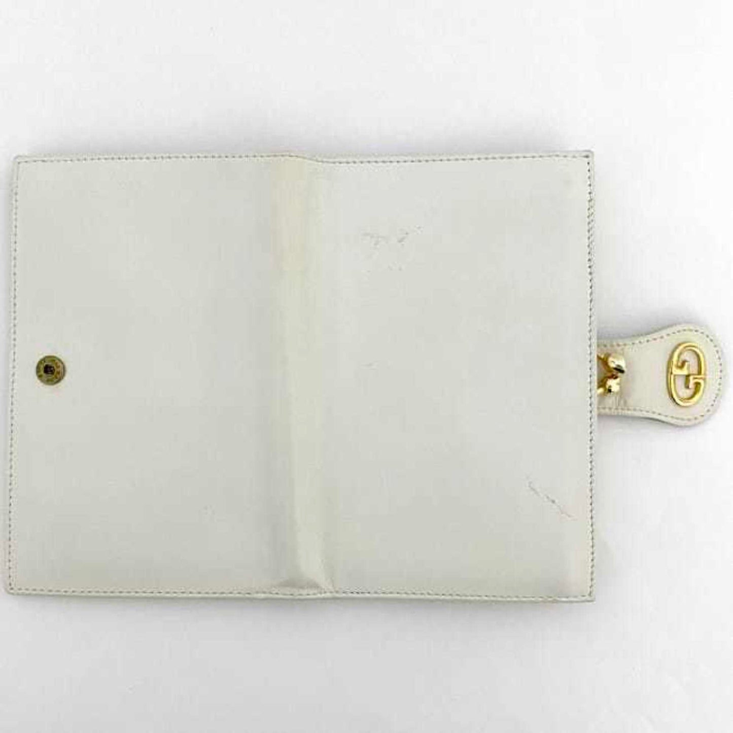 Gucci White Leather Wallet (Bi-Fold)