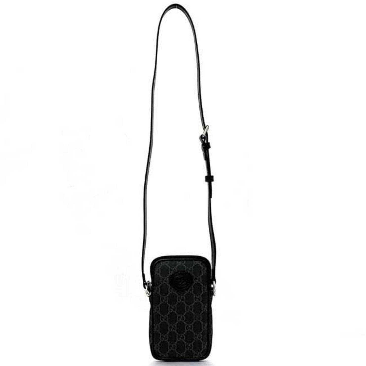 Gucci Black Gg Supreme Pochette Pouch Shoulder Bag