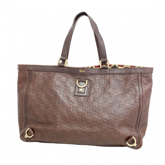 Gucci Brown Leather Tote Bag ()