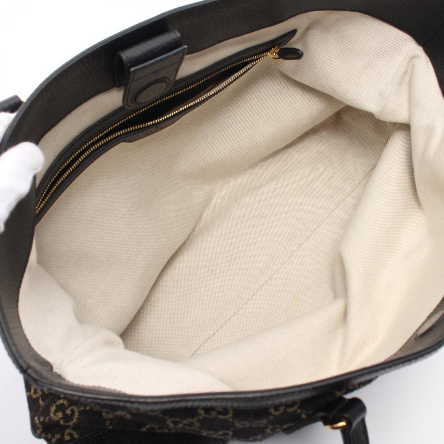 Gucci Gg Canvas Beige Black Gg Canvas Tote Bag