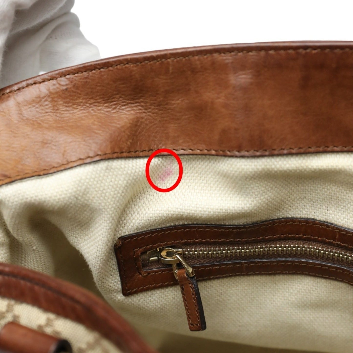 Gucci Brown Canvas Shoulder Bag Tote Bag