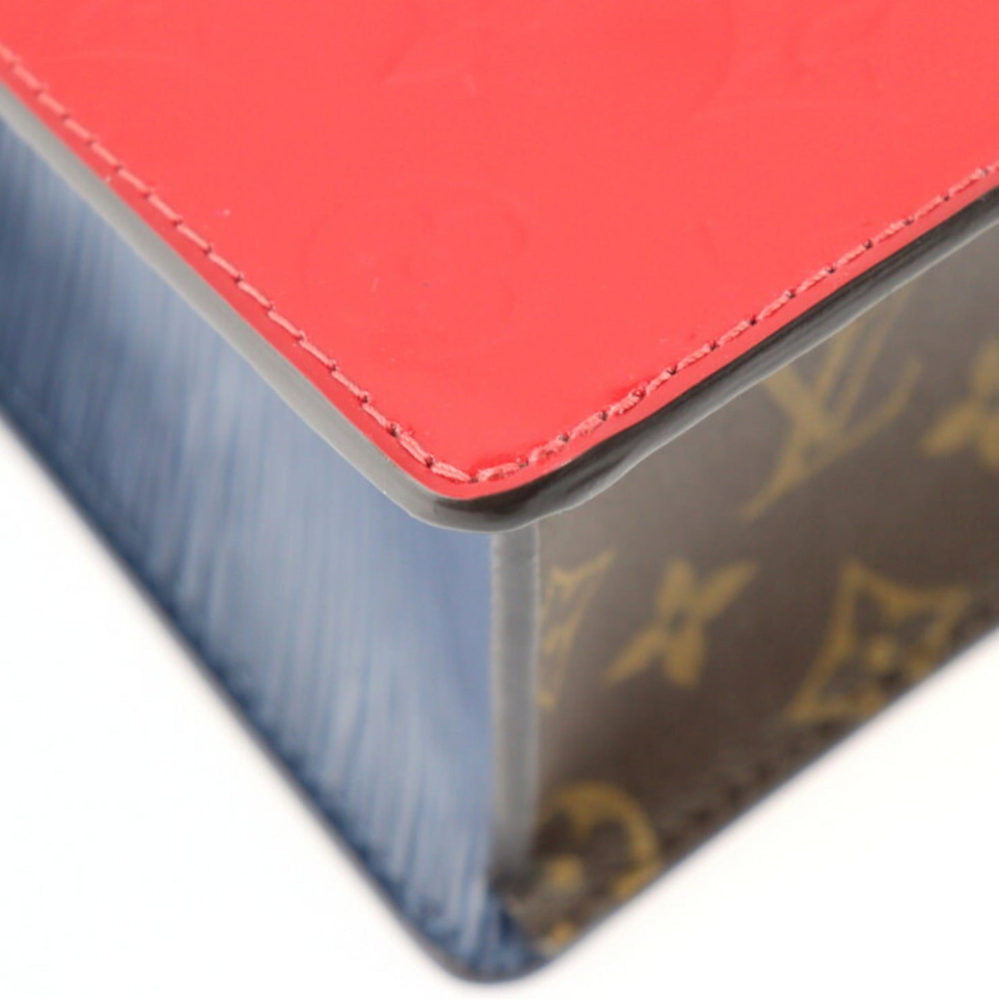 Louis Vuitton Blue Brown Sacrlet Vernis Epi Leather Monogram Handbag Shoulder Bag