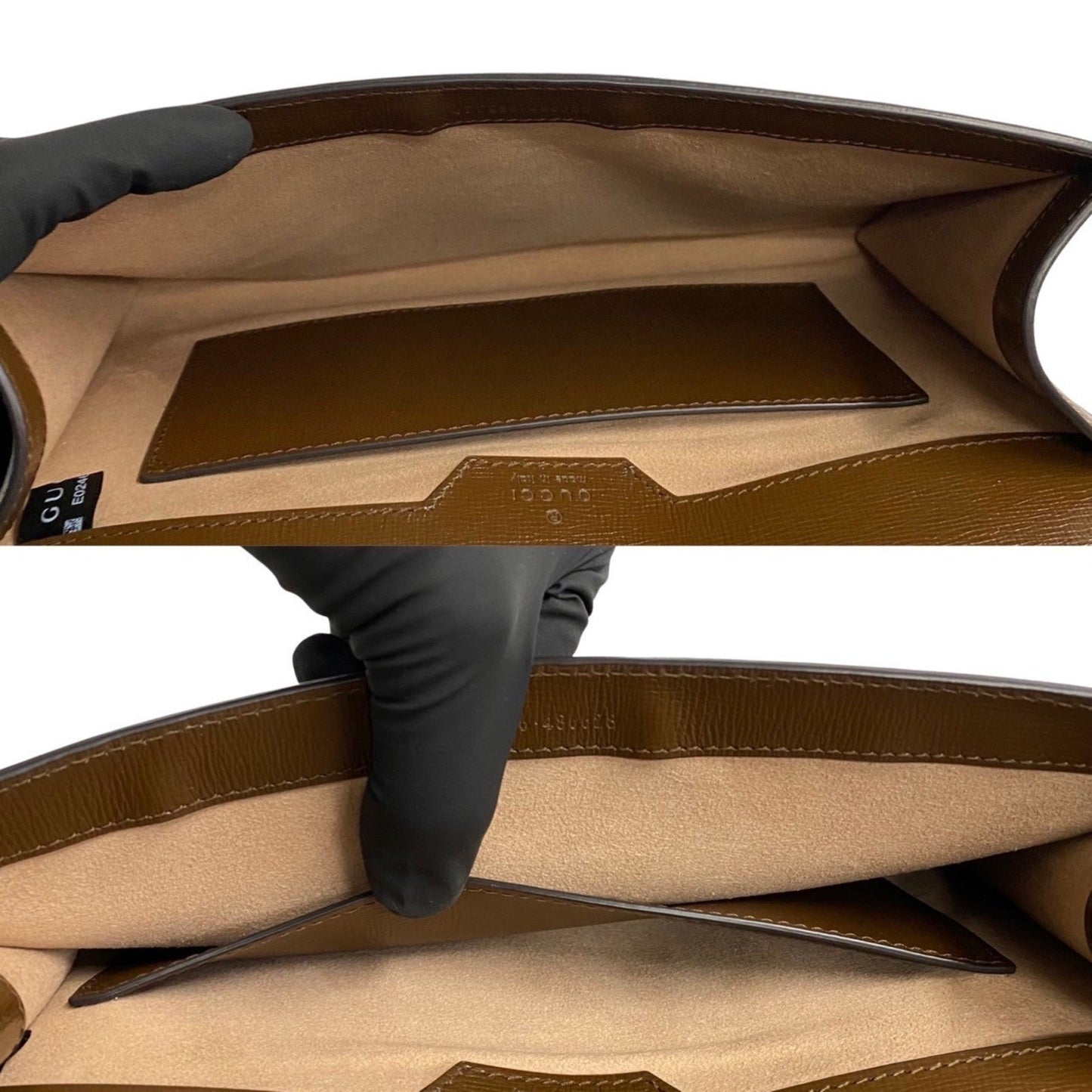 Gucci Brown Gold Pvc Leather Shoulder Bag