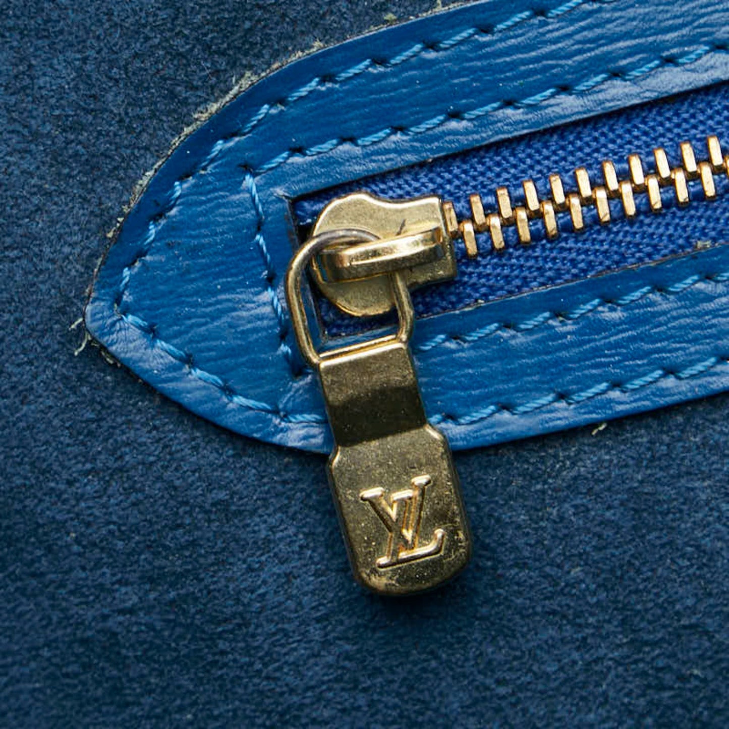 Louis Vuitton Toledo Blue Leather Shoulder Bag Tote Bag