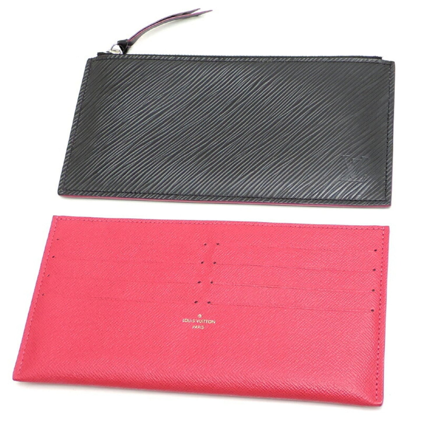 Louis Vuitton Black Hot Pink Noir Pink Epi Leather Chain/Shoulder Wallet