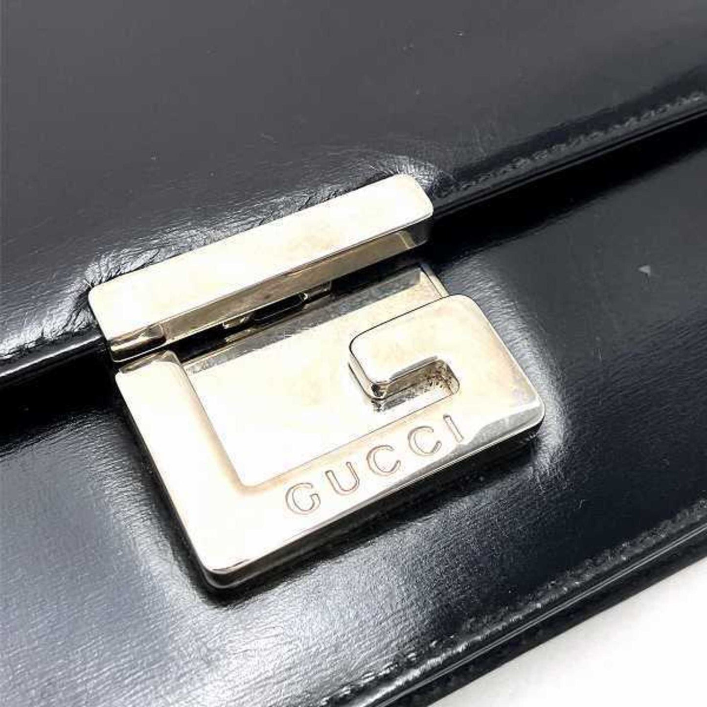 Gucci Black Leather Handbag Shoulder Bag