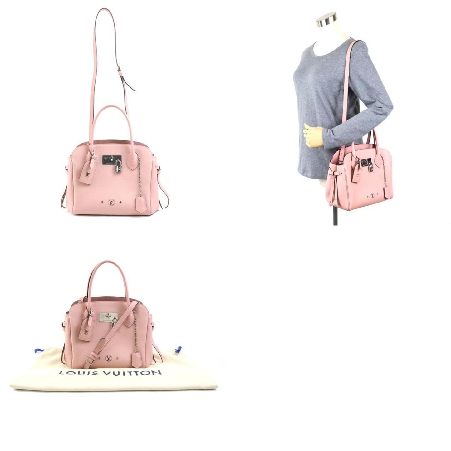 Louis Vuitton Rose Poudre Leather Handbag Shoulder Bag