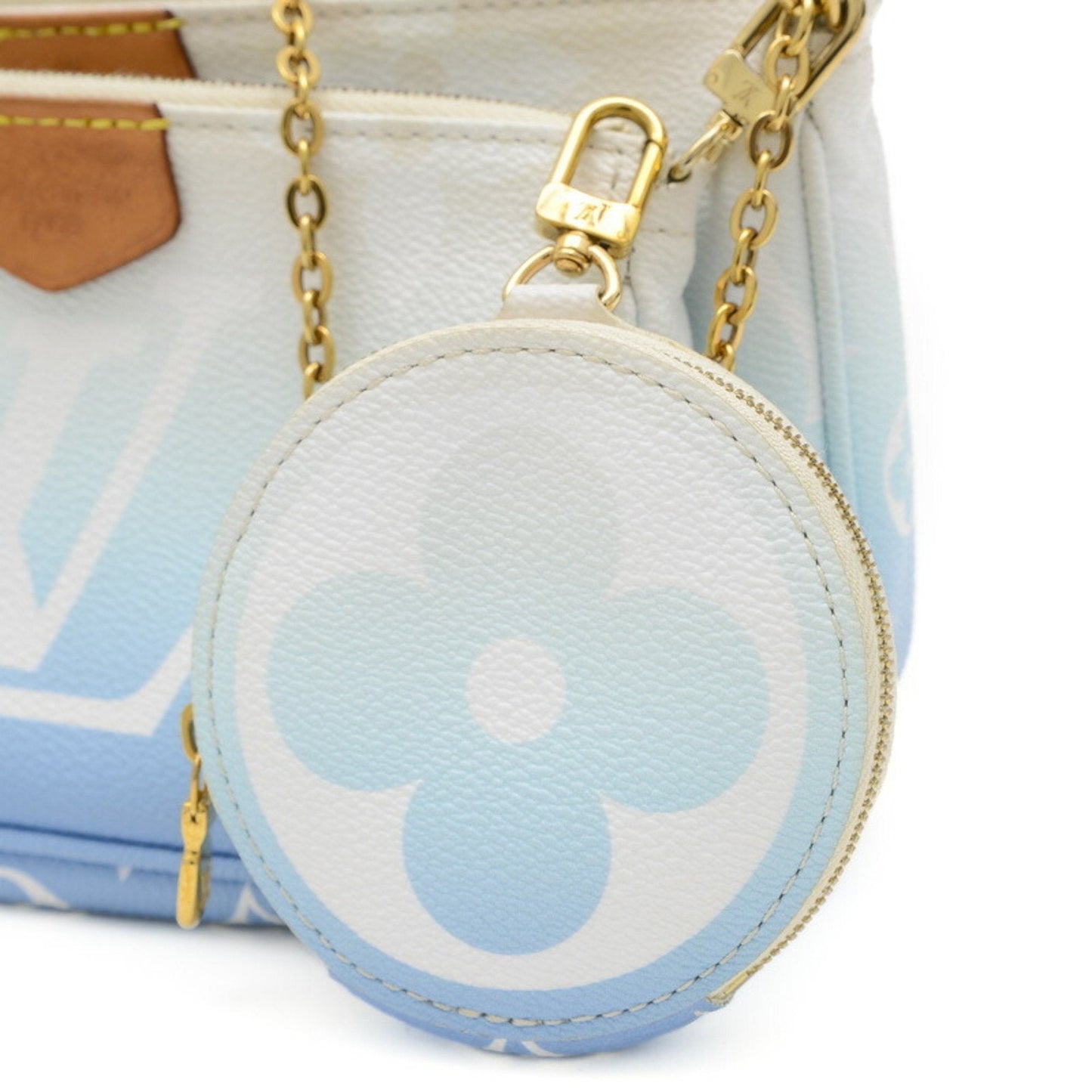 Louis Vuitton Blue Monogram Pochette Shoulder Bag