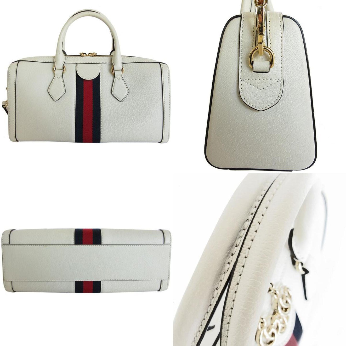 Gucci Off-White Leather Handbag Shoulder Bag