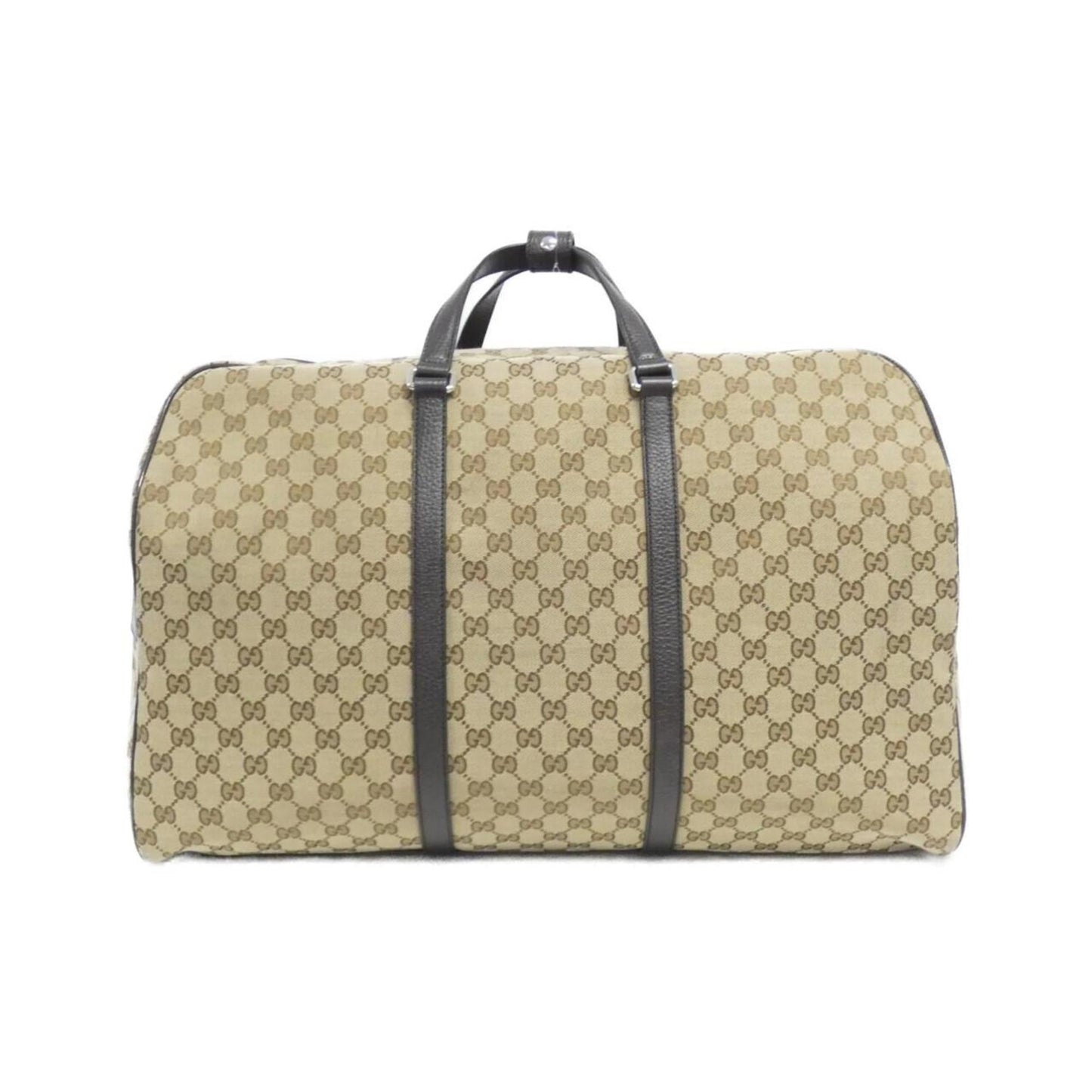 Gucci Beige Gg Canvas Boston Bag