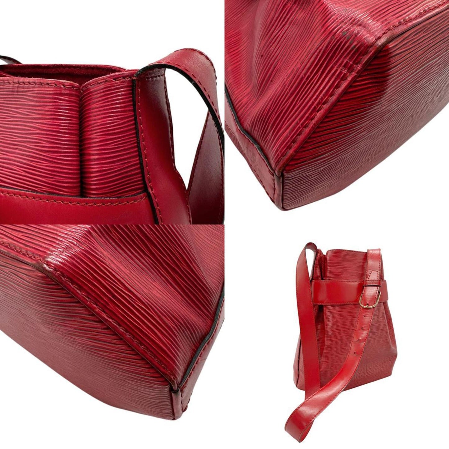 Louis Vuitton Red Color Epi Leather Shoulder Bag