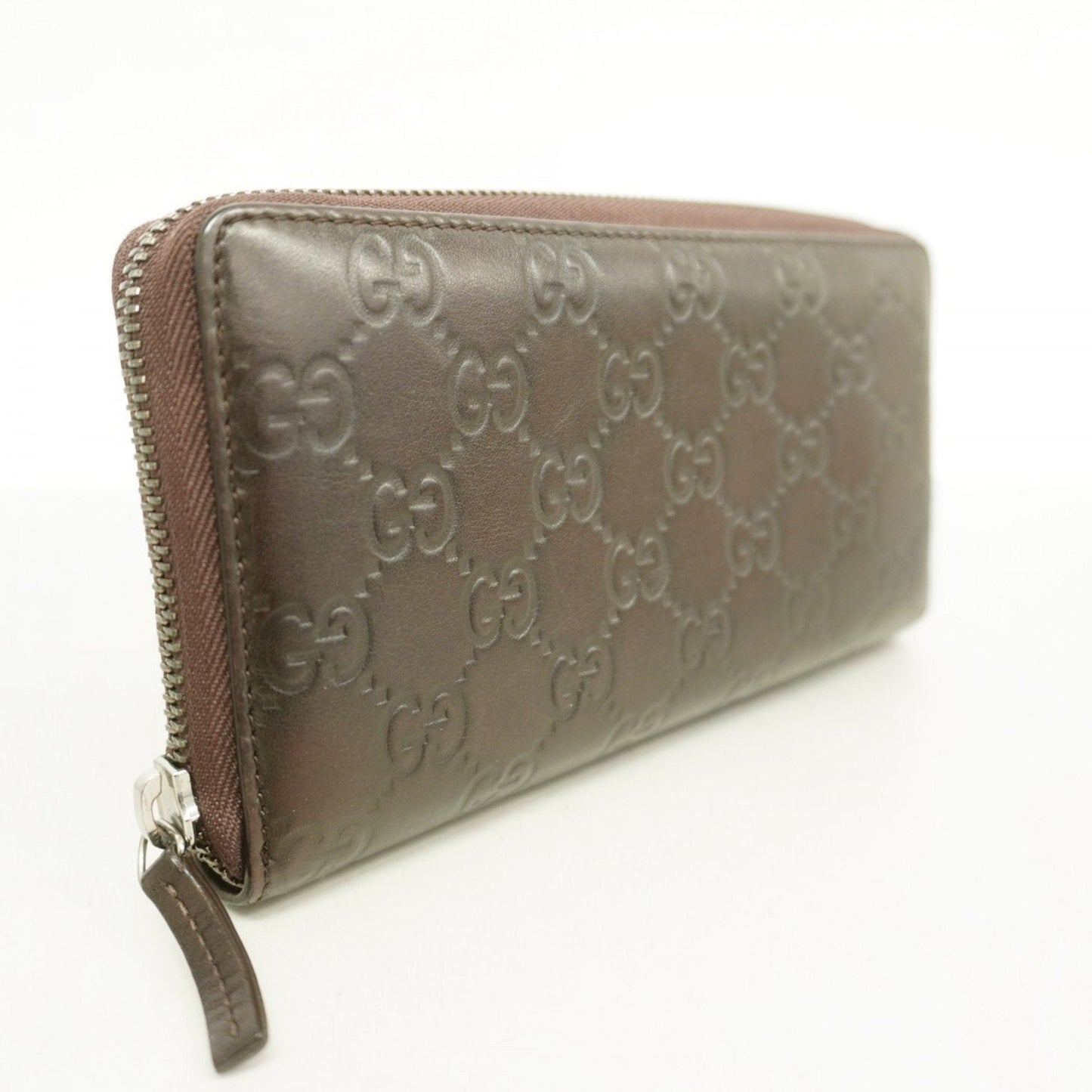 Gucci Brown Leather Long Wallet (Bi-Fold)