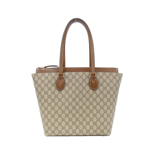 Gucci Beige Gg Supreme Leather Tote Bag ()