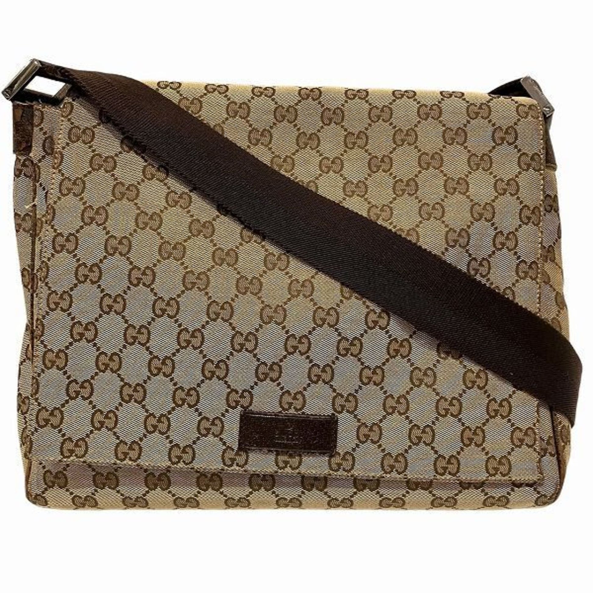 Gucci Brown Canvas Shoulder Bag ()