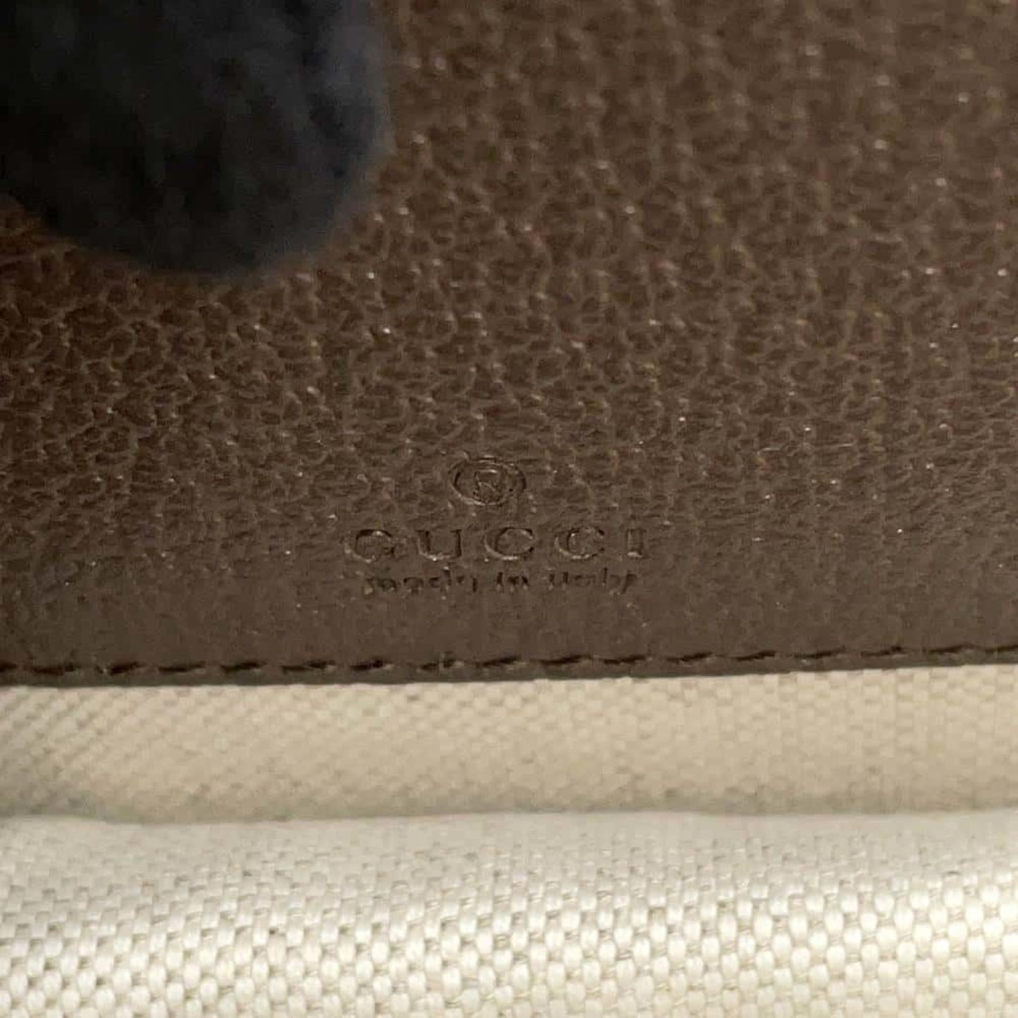 Gucci Brown Canvas Leather Shoulder Bag