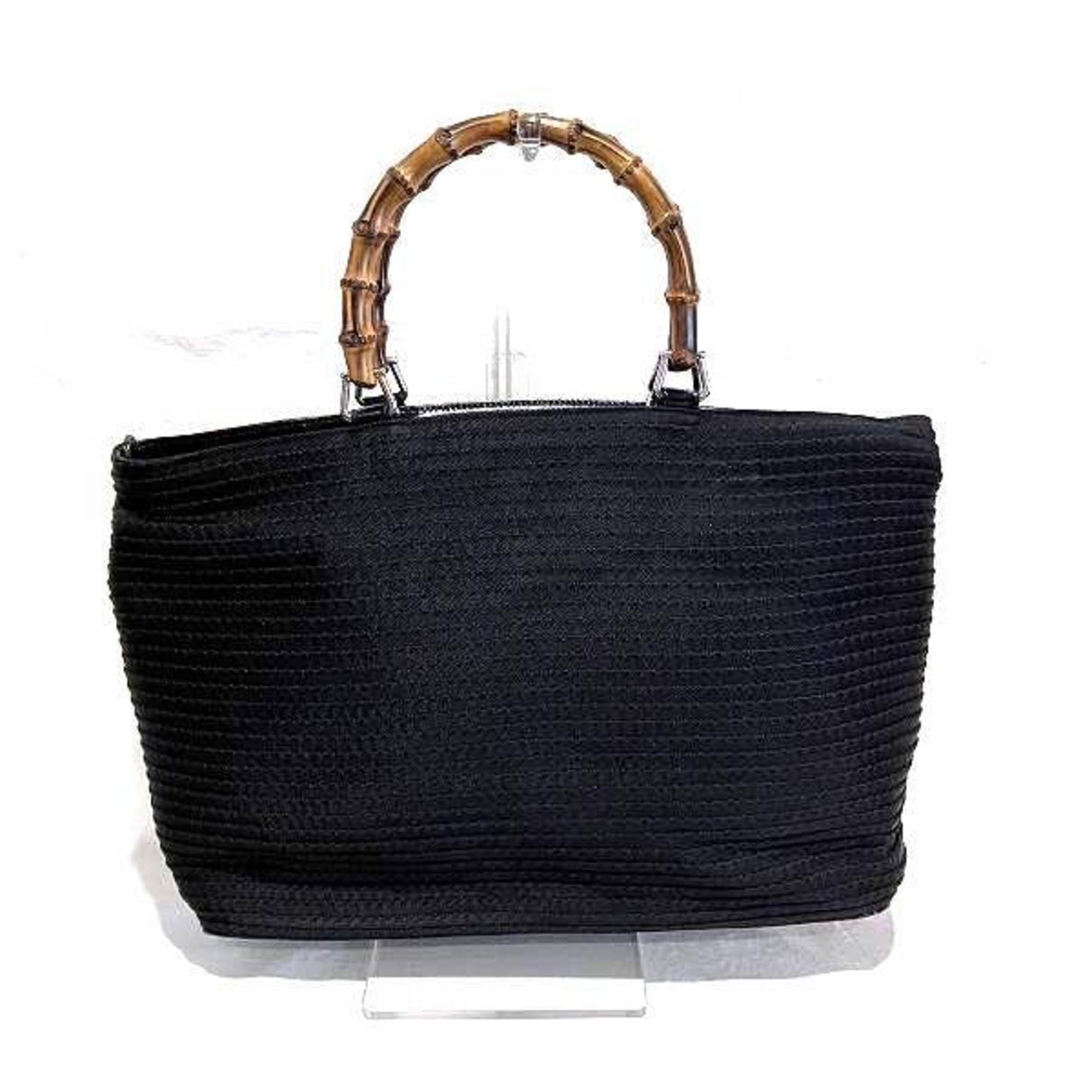 Gucci Black Nylon Canvas Shoulder Bag Tote Bag