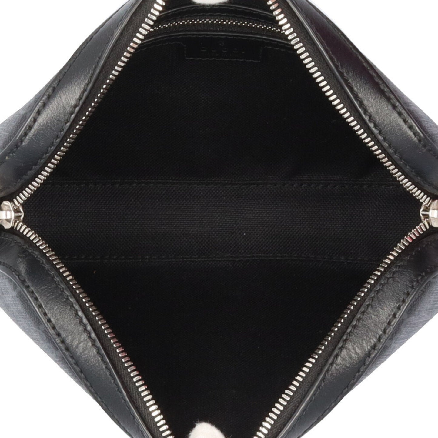 Gucci Black Gg Supreme Leather Shoulder Bag