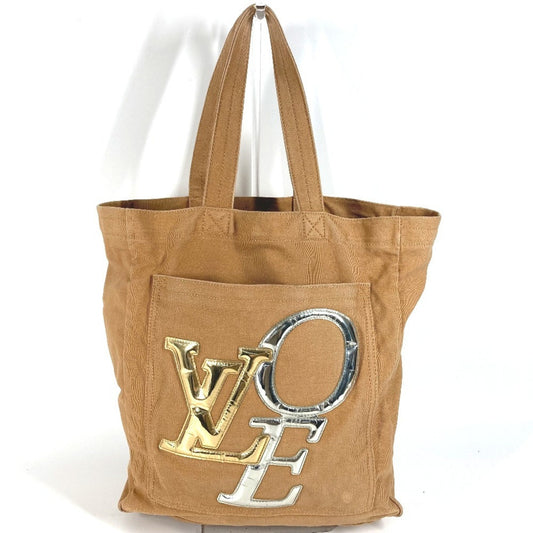 Louis Vuitton Brown Canvas Leather Shoulder Bag Tote Bag ()
