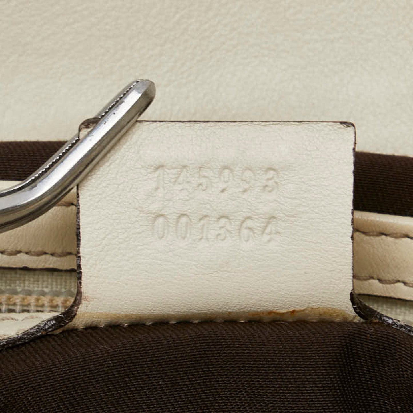 Gucci Beige White Gg Canvas Leather Handbag Tote Bag