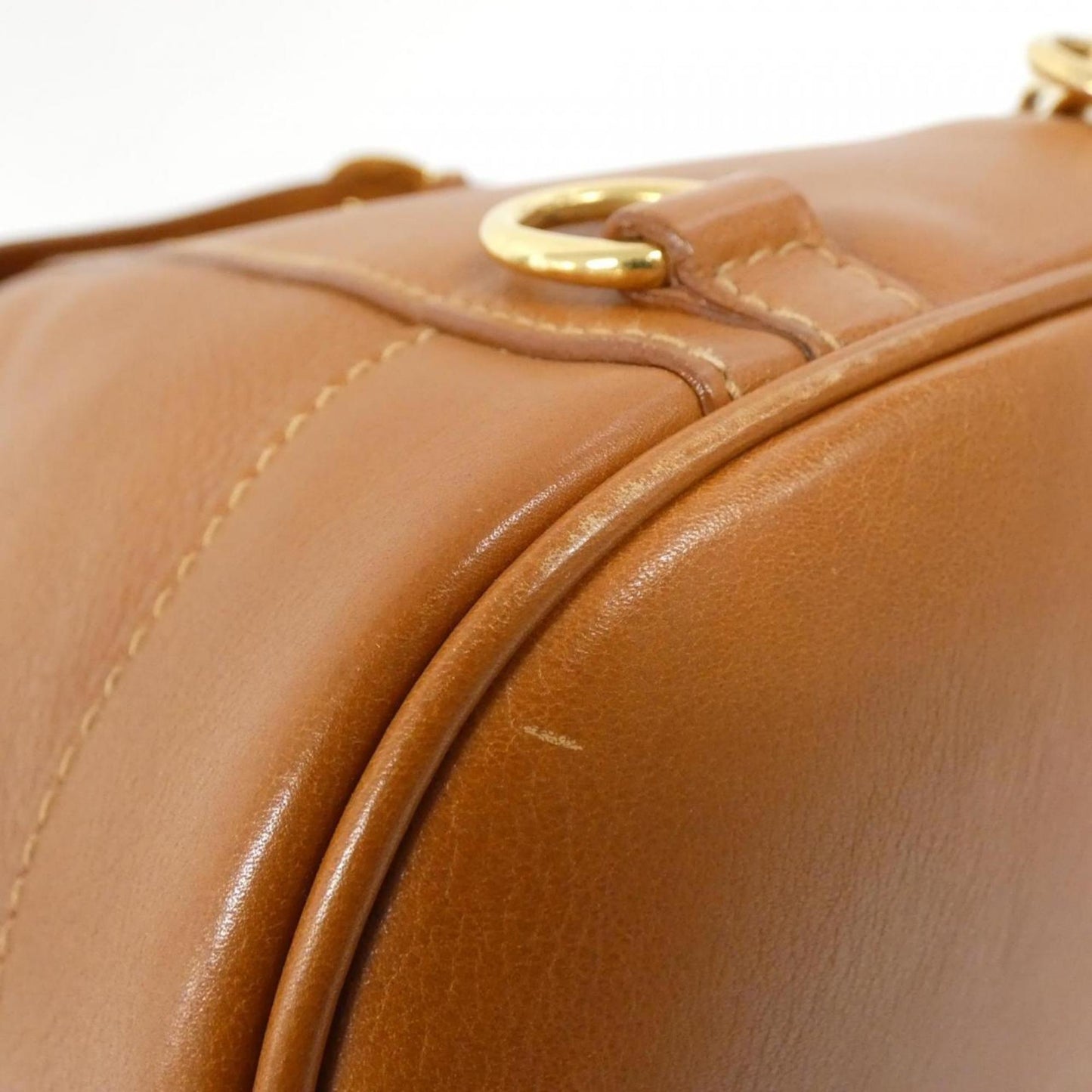Gucci Brown Leather Pouch Shoulder Bag