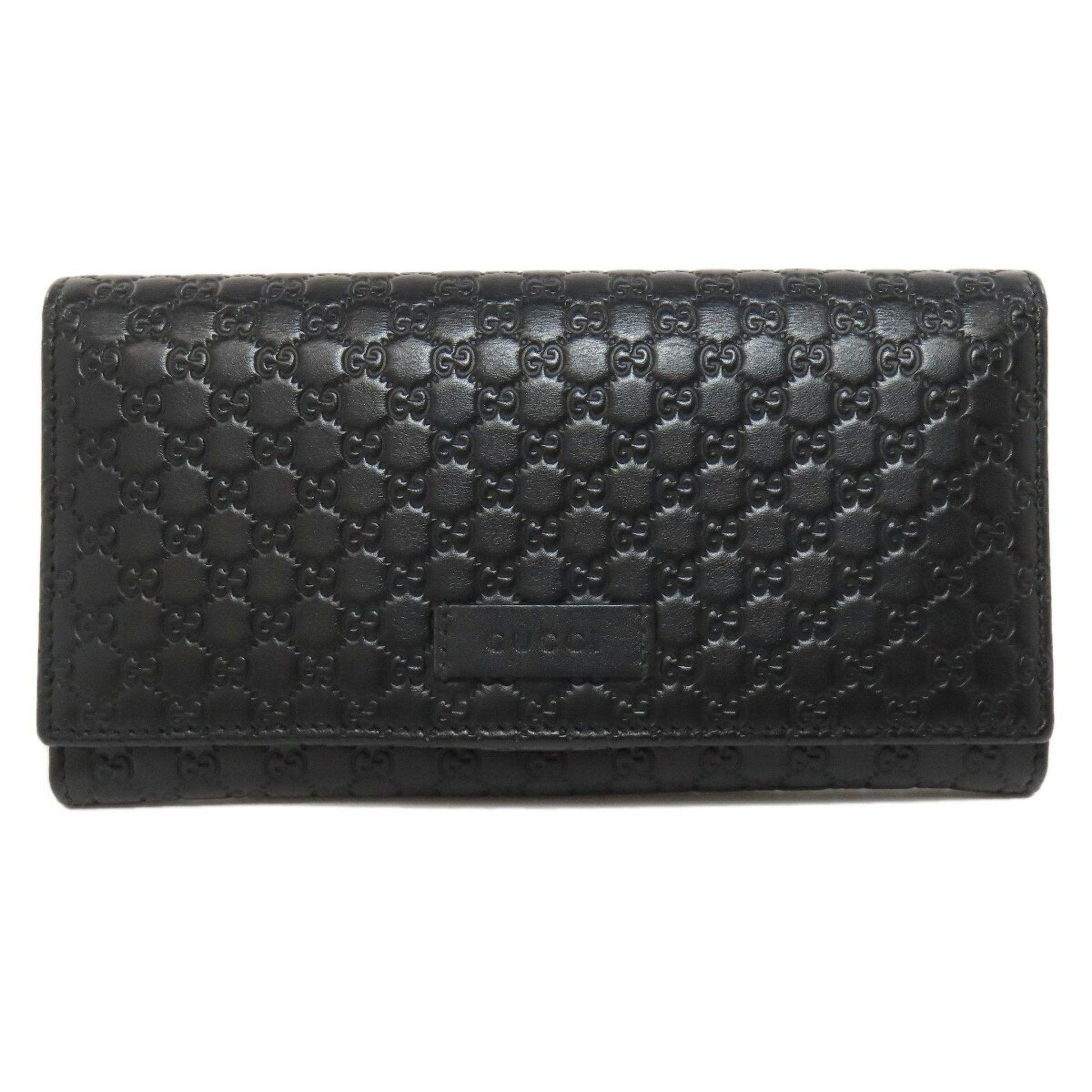 Gucci Black Leather Long Wallet (Bi-Fold) ()