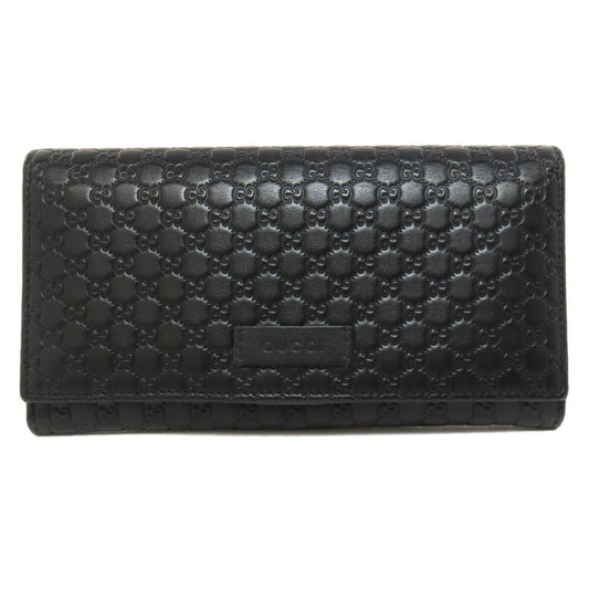 Gucci Black Leather Long Wallet (Bi-Fold) ()