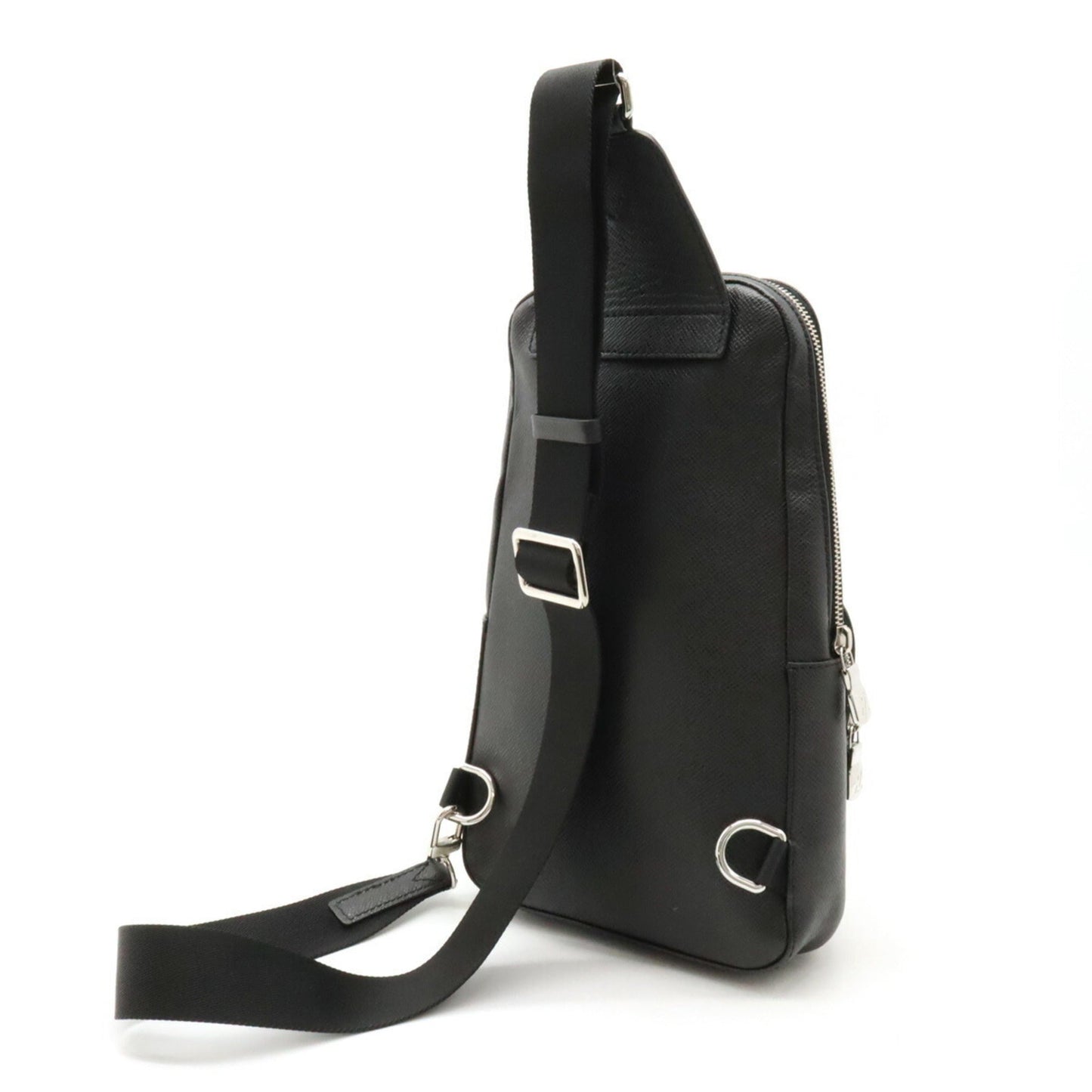 Louis Vuitton Black Noir Taiga Leather Shoulder Bag Sling Bag