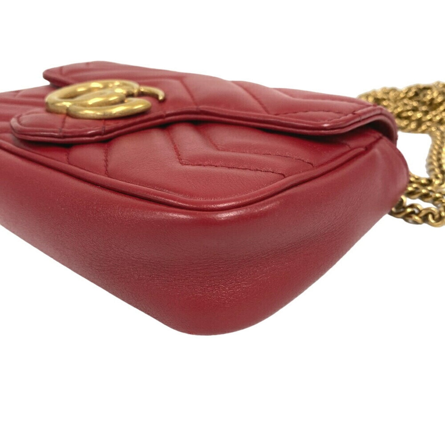 Gucci Red Color Leather Shoulder Bag