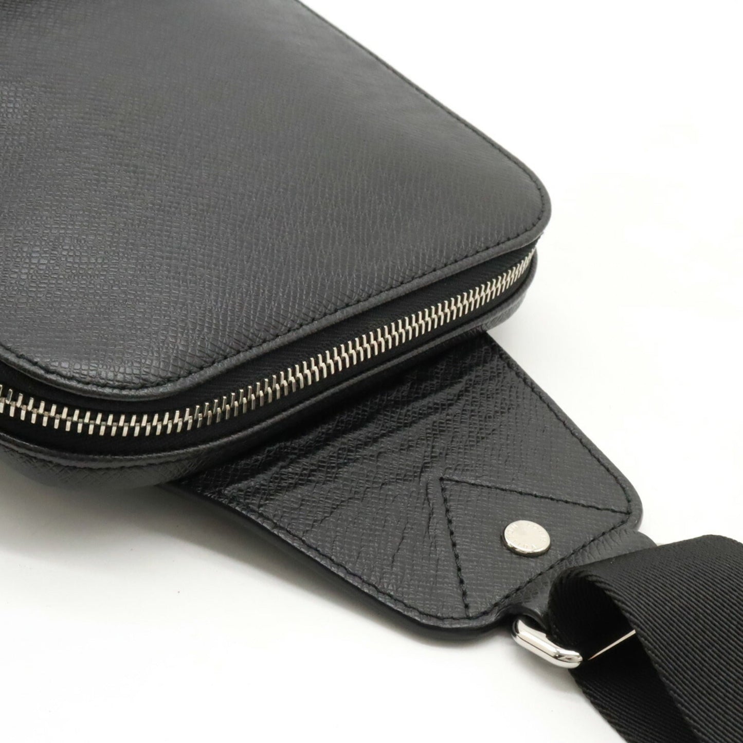 Louis Vuitton Black Noir Taiga Leather Shoulder Bag Sling Bag