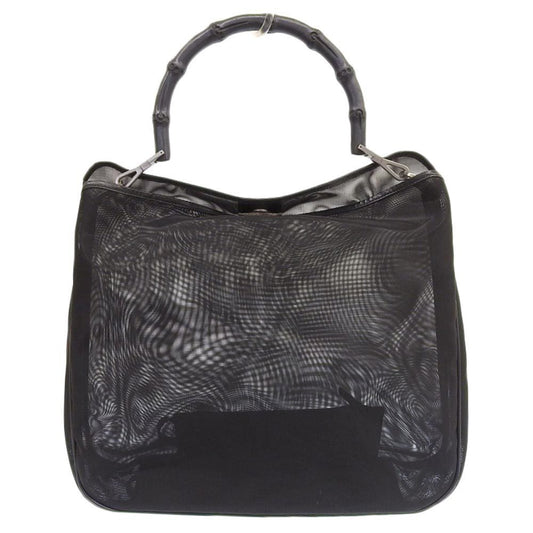 Gucci Black Mesh Handbag Tote Bag ()