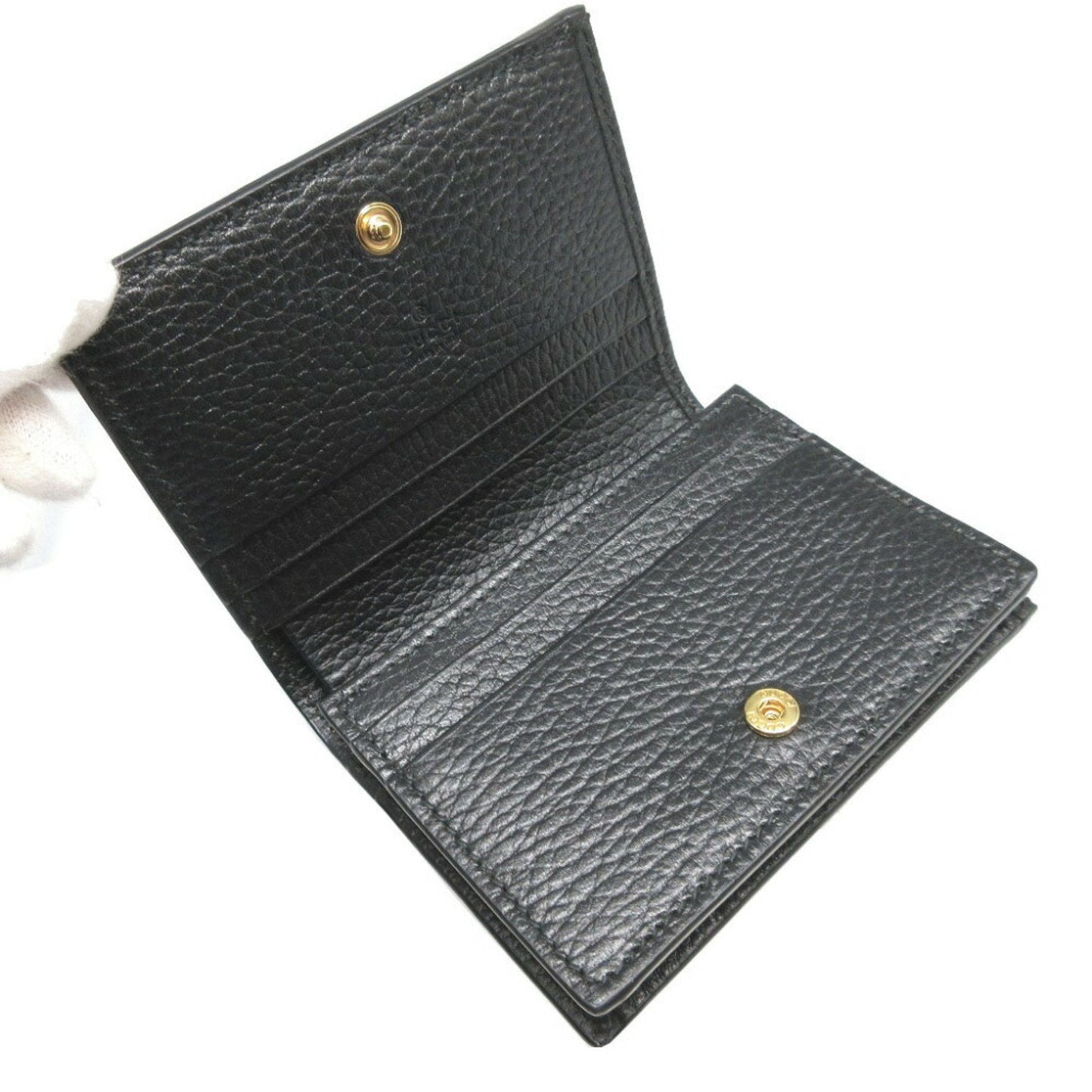 Gucci Beige Black Gg Supreme Wallet (Bi-Fold)