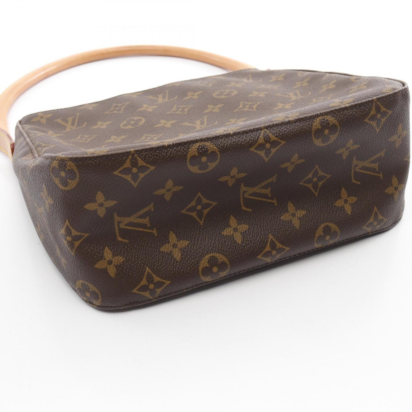 Louis Vuitton Brown Coated Canvas Leather Shoulder Bag