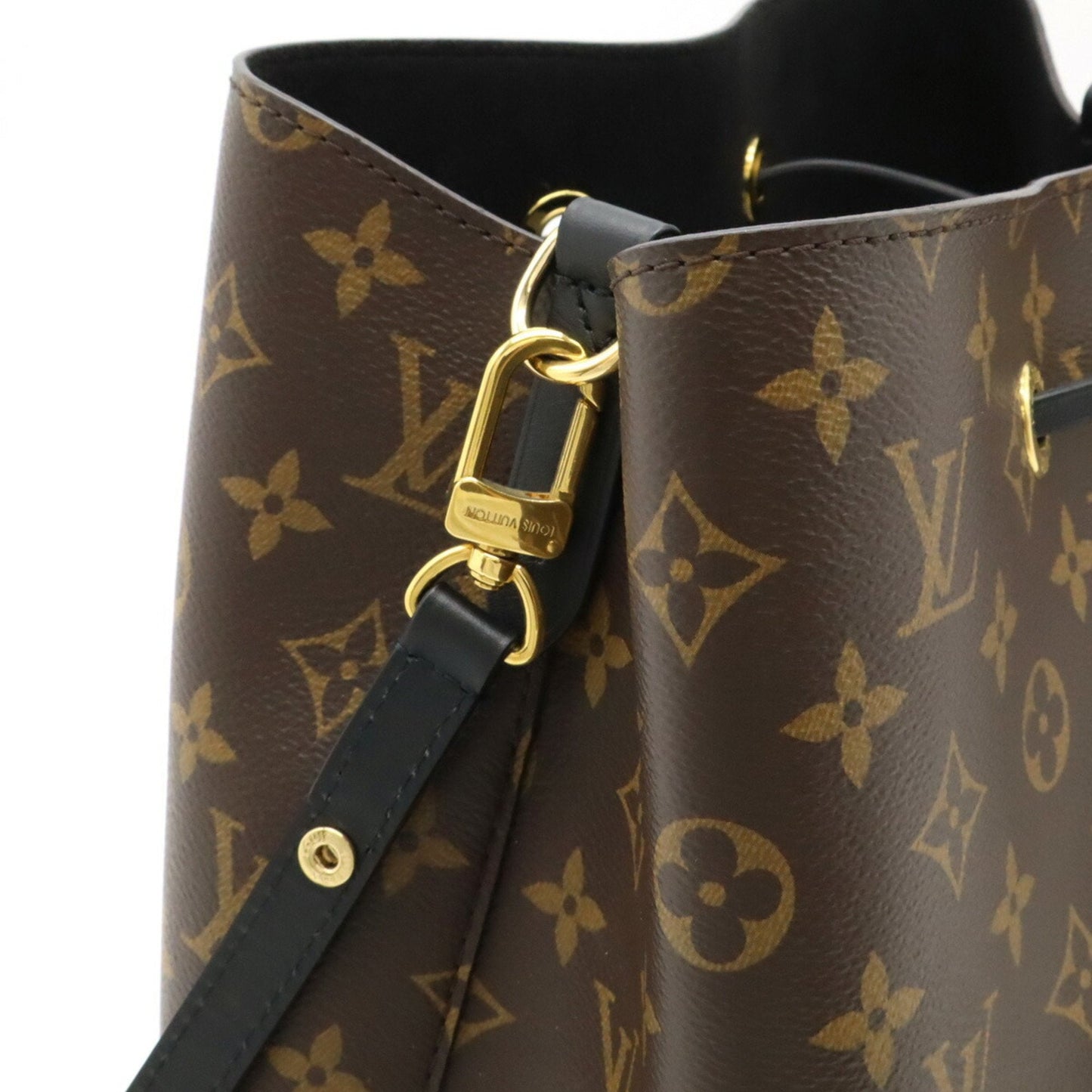 Louis Vuitton Black Brown Monogram Noir Monogram Leather Shoulder Bag
